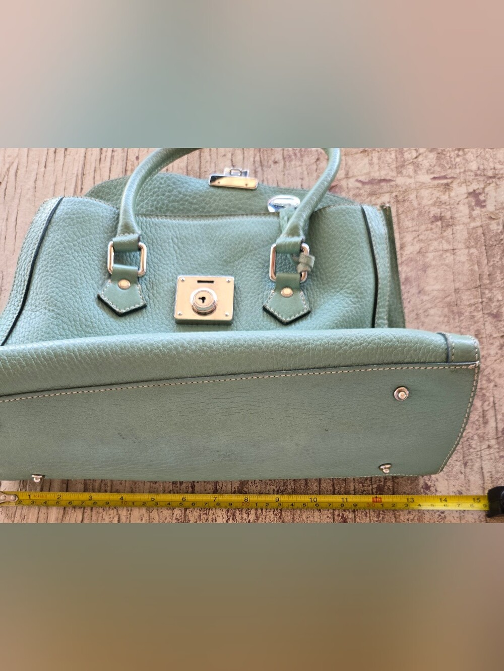 Dooney & Bourke Light Green Leather Satchel Soft Leather